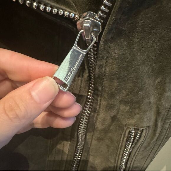 BCBGeneration Olive Suede Moto Jacket - Size XS - 100% Leather - Picture 7 of 7